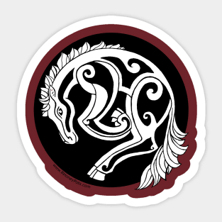 White Horse Celtic style Sticker